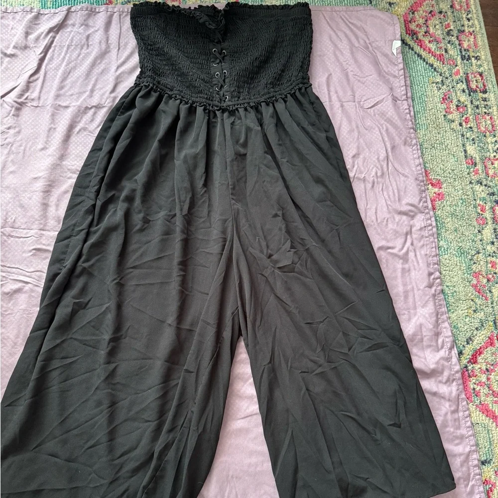 Torrid Black Sleeveless Jumpsuit with Wide-Leg Design - Picture 1 of 2